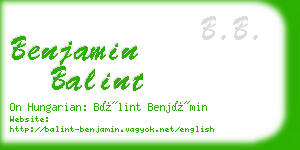 benjamin balint business card